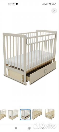 Детская кровать с матрасом от 0 до 3 лет