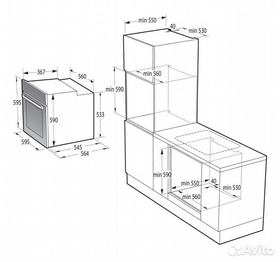 Электрический духовой шкаф Gorenje BO6737E02BG