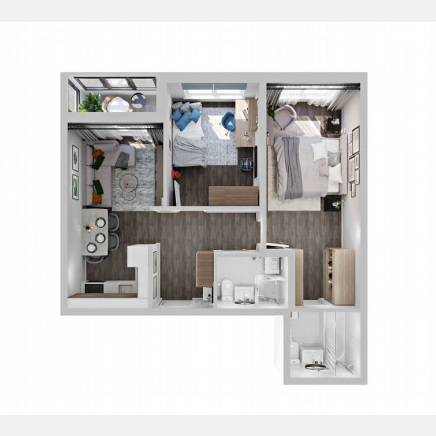 2-к. квартира, 57,7 м², 14/15 эт.