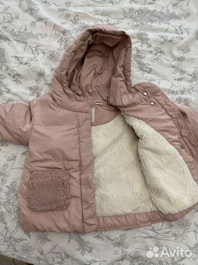 Зимняя куртка и комбинезон zara 86-92
