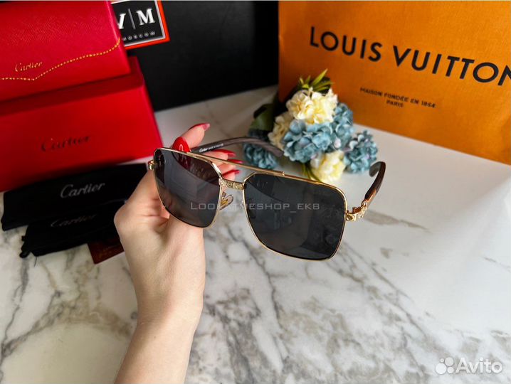 Cartier мужские солнцезащитные очки