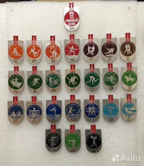 Значки СССР олимпиада 80