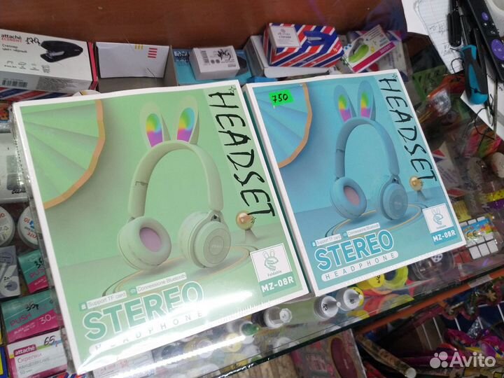 Наушники bluetooth CAT со светящимися Ушками