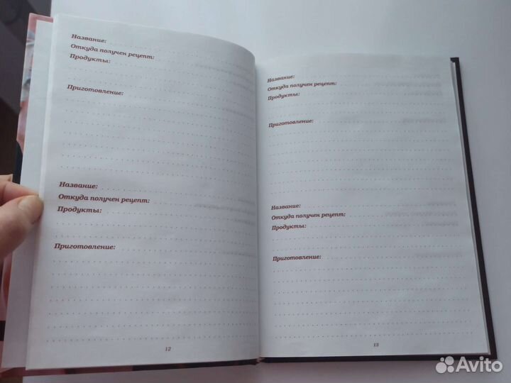 Книга для записи кулинарных рецептов