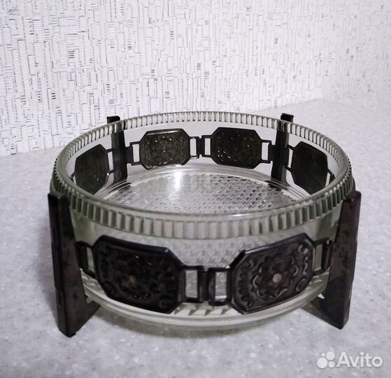 Винтажная конфетница Цветочный декор, СССР, 1970-е