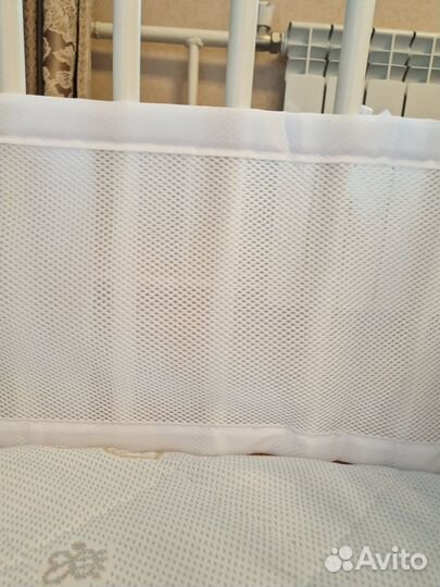 Детская кроватка IKEA +матрас + бортики