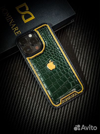 Чехол на iPhone 15 pro max кожа крокодила apple