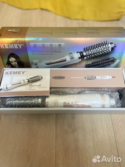 Фен щетка вращающаяся (2 насадки)