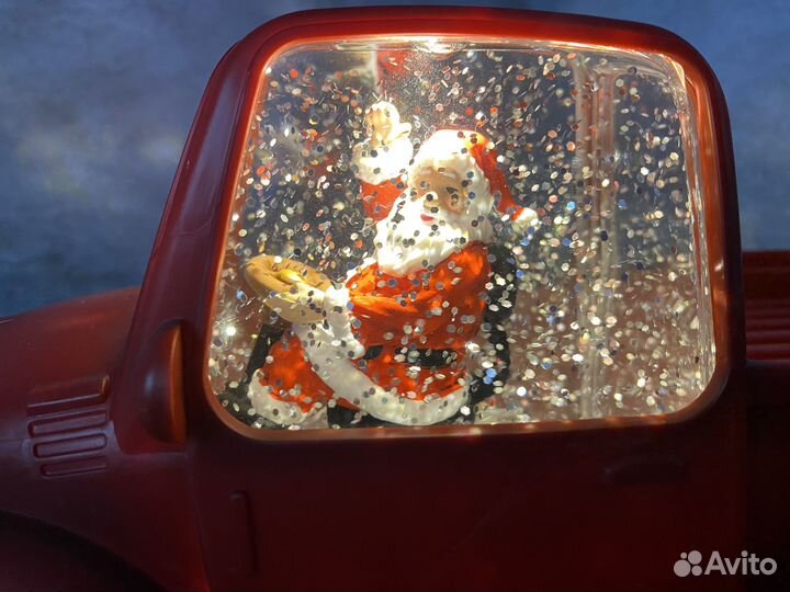 Музыкальный новогодний фонарь Машинка