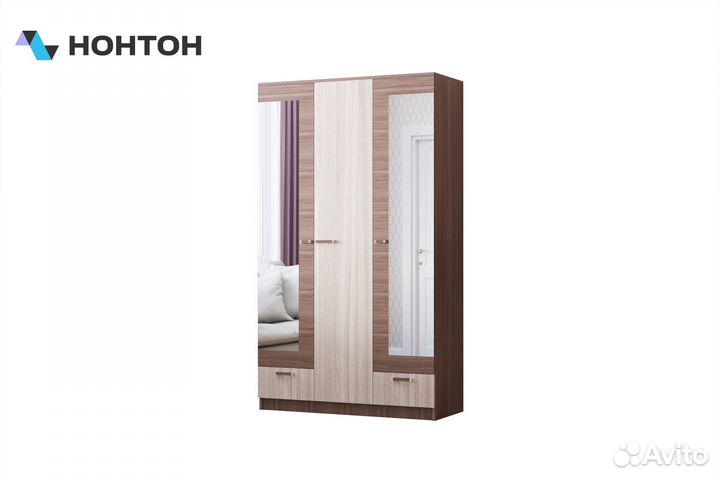 Шкаф Адель 1.2 ясень шимо темный / ясень шимо свет