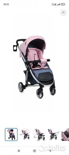 Прогулочная коляска babyton cosmo pink