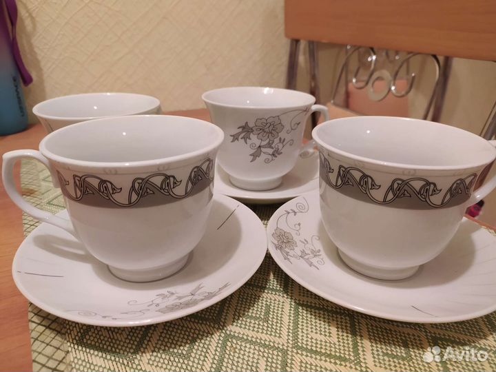 Чашки чайные фарфор