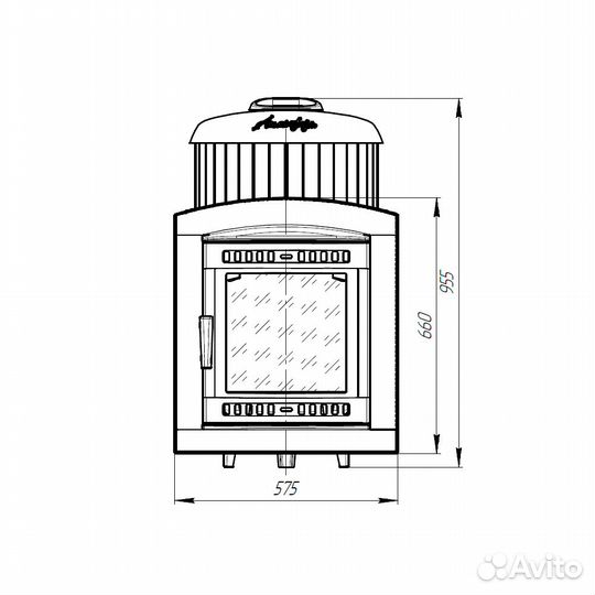 Печь Для Бани Атмосфера L» ламели «Змеевик» наборн