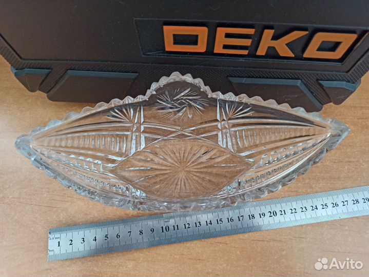 Ваза-ладья хрустальная СССР