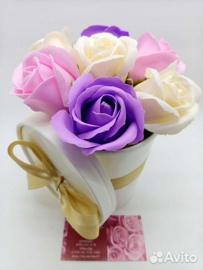 Розы из мыла