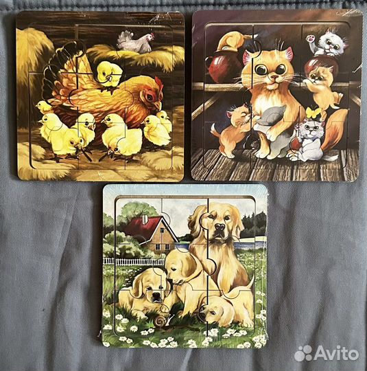 Деревянные пазлы для малышей