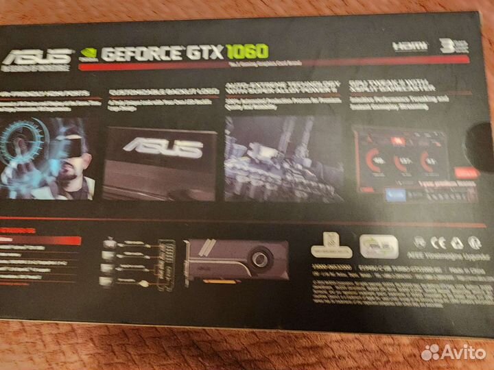 Видеокарта asus GTX 1060 Turbo (turbo-GTX1060-6G)