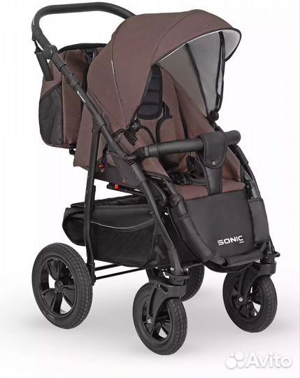 Коляска Verdi Sonic plus 3 в 1 коричневая