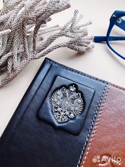 Обложка для паспорта «Символ» с серебром