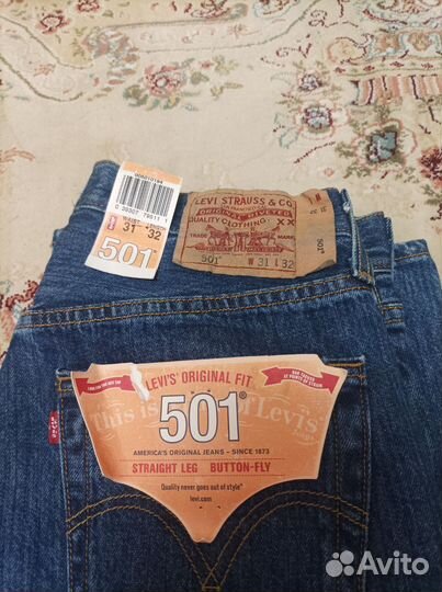 Мужские джинсы levis 501 новые