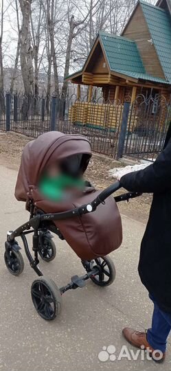 Детская коляска Rant Aura S Line 2 в 1, эко-кожа