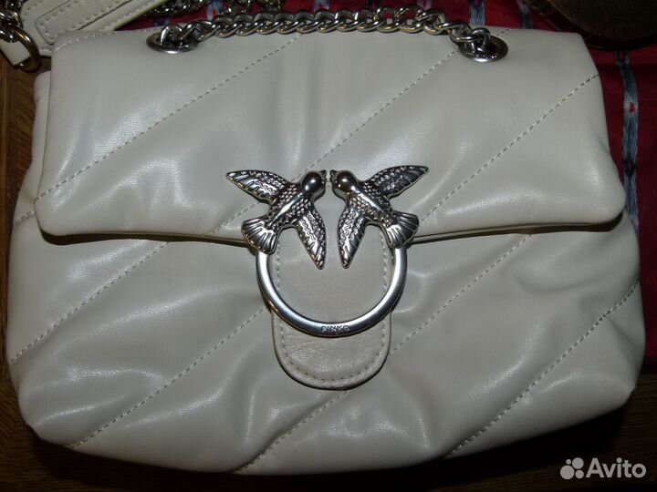Сумка Pinko puff белая