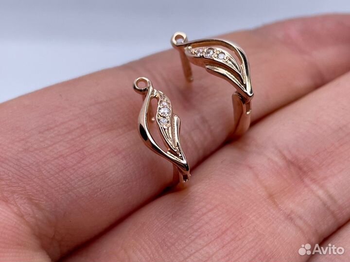 Золотые серьги 1.85