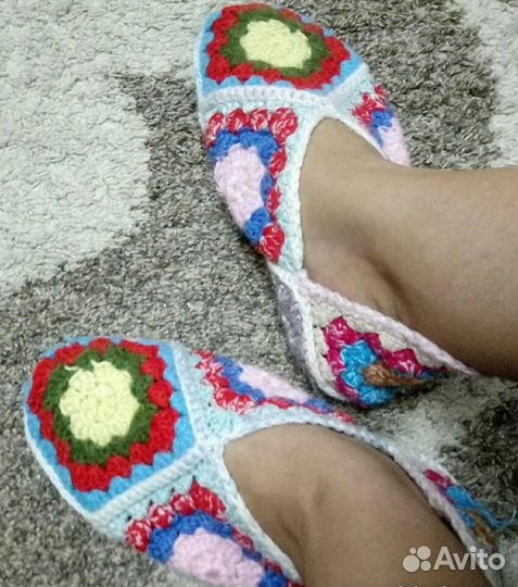 Тапочки вязаные