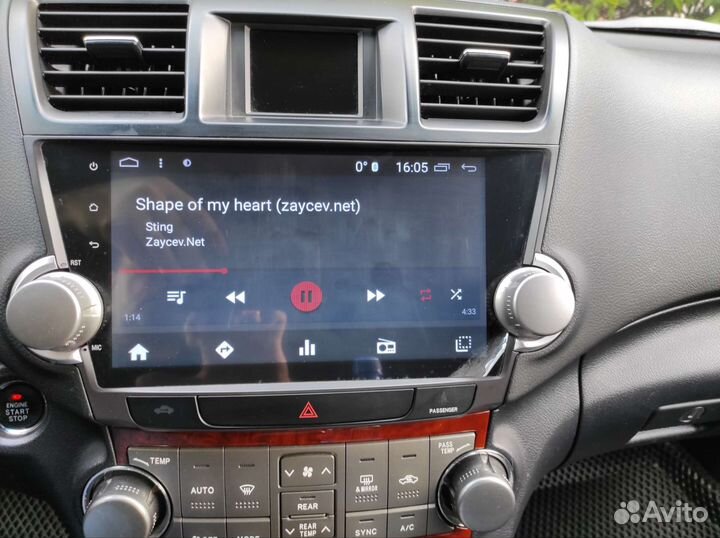 Магнитола Тойота Хайлендер Андроид