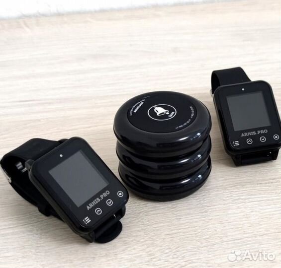 Кнопка вызова официанта с часами-пейджер Элит