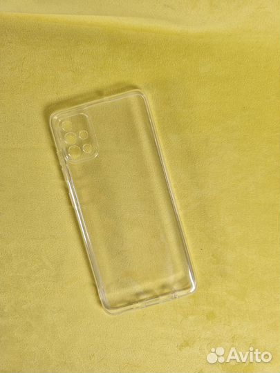 Чехол силиконовый-прозрачный (Samsung A51 / A40s)