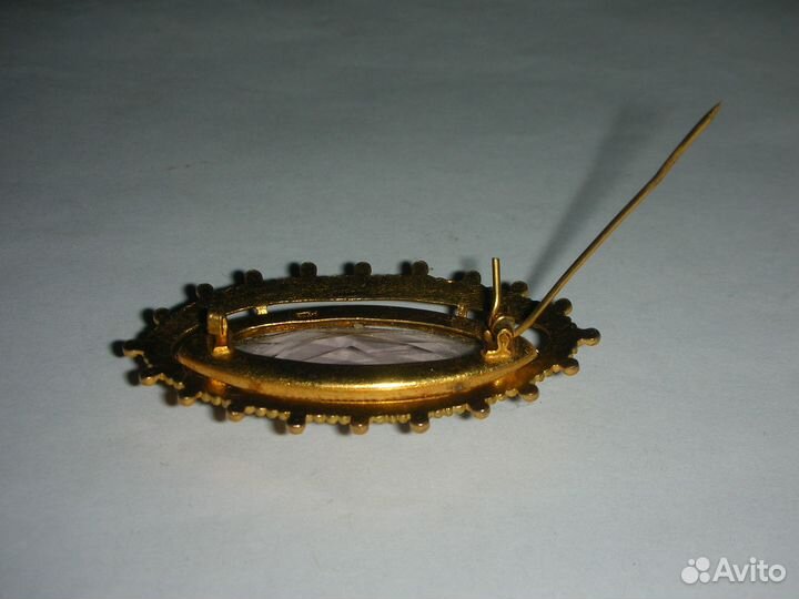 Брошь леденец, винтаж, латунь, СССР