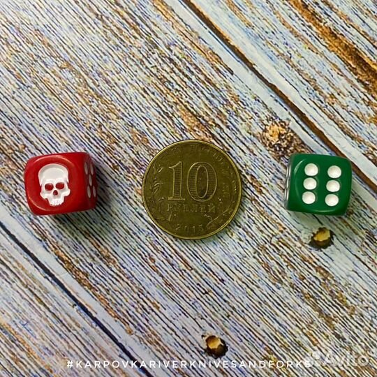 Christmas Skull Dice - Pair / Кубики / Кости