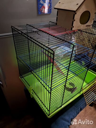 Клетка для грызунов, птиц Inter zoo,с наполнением