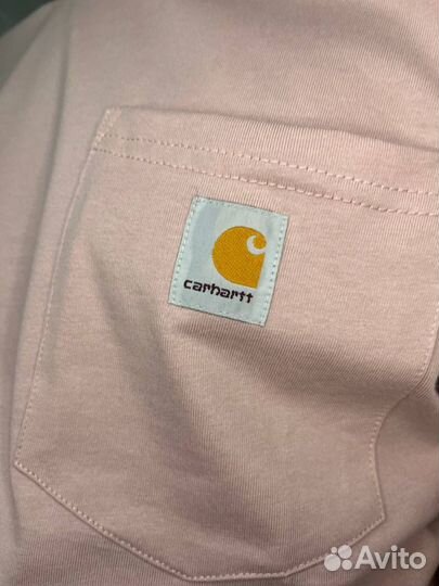 Футболка Carhartt бежевая, розовая