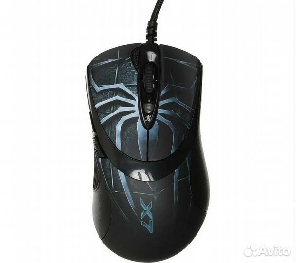 Мышь A4Tech Oscar Editor XL-747H, рисунок/голубой