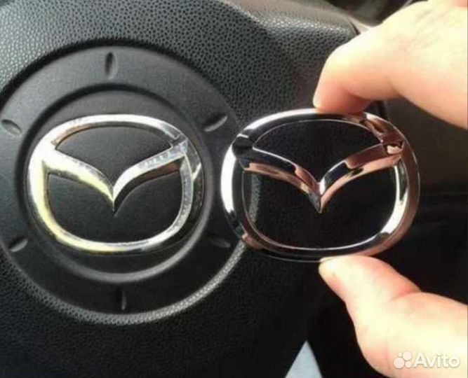 Эмблема шильдик значок на руль Мазда