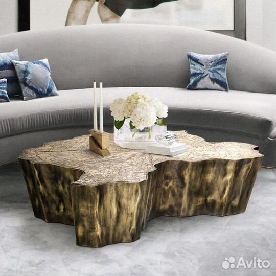 Большой торцевой слэб для дизайнерского стола