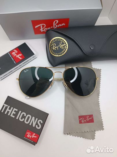 Очки ray ban aviator 3025 зеленый