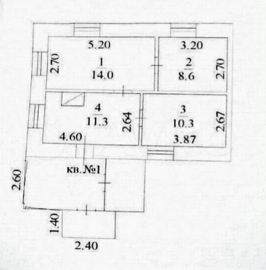 Дом 44,2 м² на участке 4 сот.