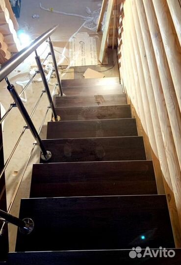 Перила деревянные с установкой