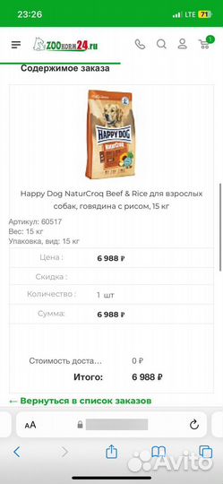 Корм для собак Happy dog