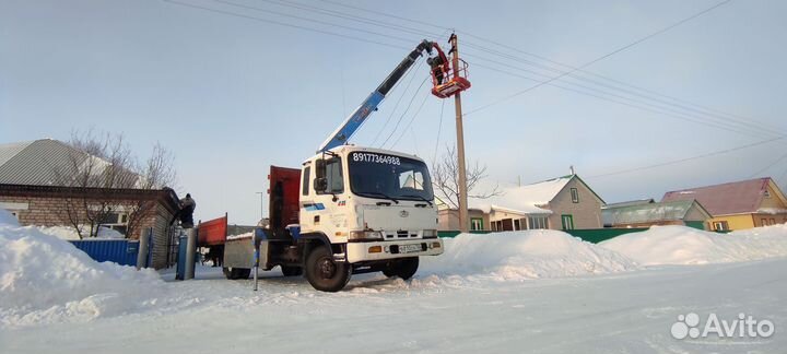 Аренда и услуги манипулятора, стрела 3 т, 9 м, борт 6.5 т, 6.2 м