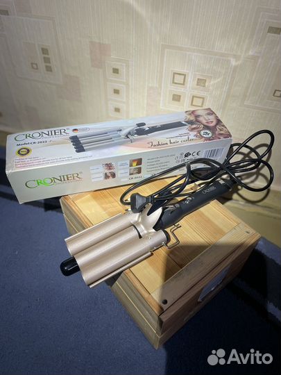 Плойка для волос 3-х волновая cronier. Новая
