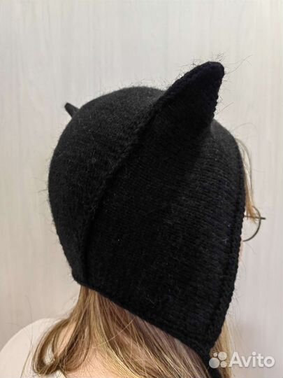 Чепчик женский с ушками (шапка с ушками)
