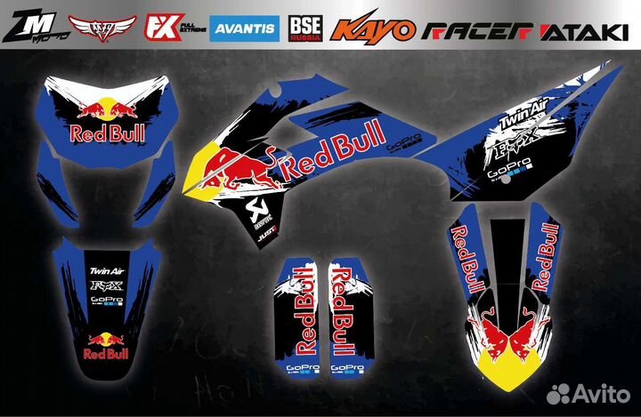 Наклейки на питбайк kayo