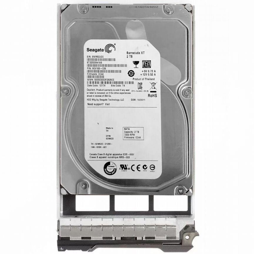 [2WK2D] Жесткий Диск Dell 2tb 7200 Sata3 3.5" Hdd 2wk2d