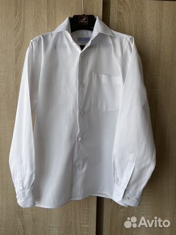 Рубашка белая для мальчика 128