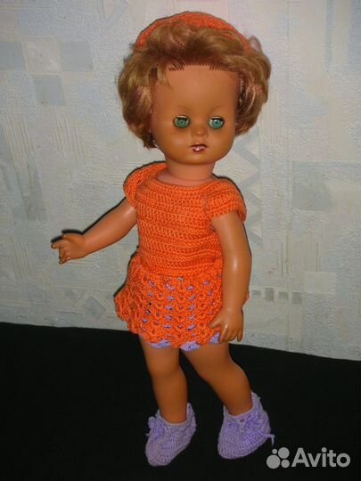 Кукла, шатенка, винтаж, 1960 -1970 гг., ГДР