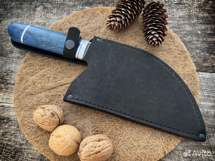 Поварской шеф нож Серб из кованой дамасской стали